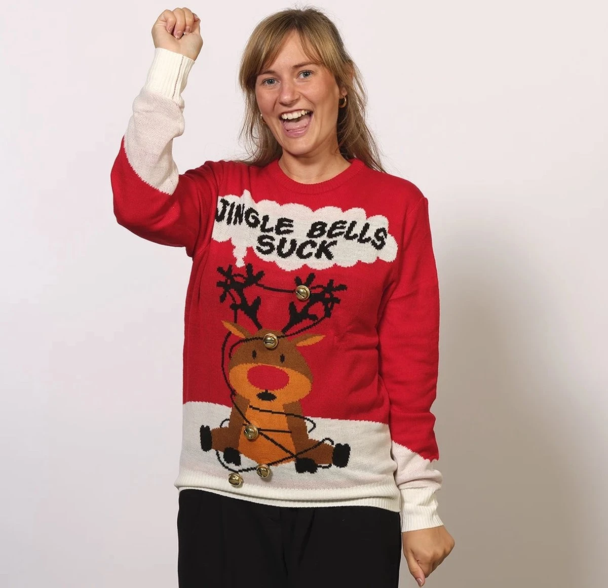 Pull De Noël Laid Femmes & Hommes - Pull De Noël "Jingle Bells Suck" - Cloches - Pull De Noël Hommes & Femmes Taille XXXXL 4 Pull De Noël Laid Femmes & Hommes - Pull De Noël "Jingle Bells Suck" - Cloches - Pull De Noël Hommes & Femmes Taille XXXXL – Image 2