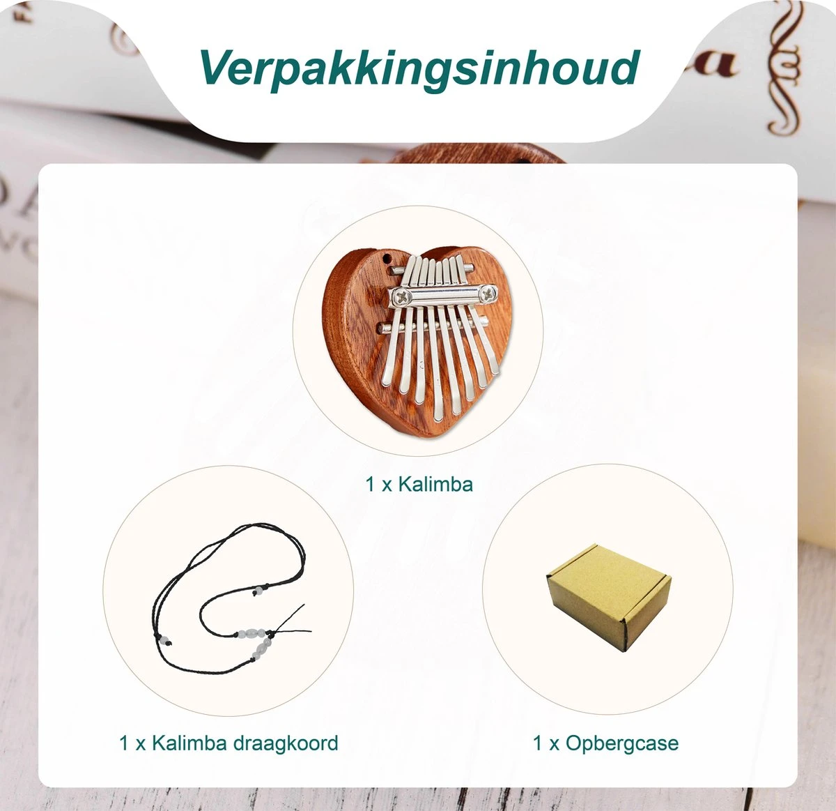 Colorful Sun® Kalimba Set - 8 Notes - Piano à Pouces - Instrument De Musique - Bois D'acajou - Cadeau De Noël - Pour Enfants Et Adultes 4 Colorful Sun® Kalimba Set - 8 Notes - Piano à Pouces - Instrument De Musique - Bois D'acajou - Cadeau De Noël - Pour Enfants Et Adultes – Image 2