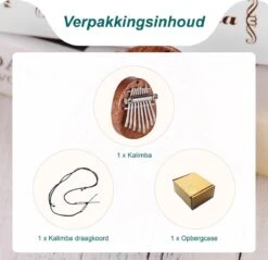 Colorful Sun® Kalimba Set - 8 Notes - Piano à Pouces - Instrument De Musique - Bois D'acajou - Cadeau De Noël - Pour Enfants Et Adultes -DUNI Magasin 1200x1163 5