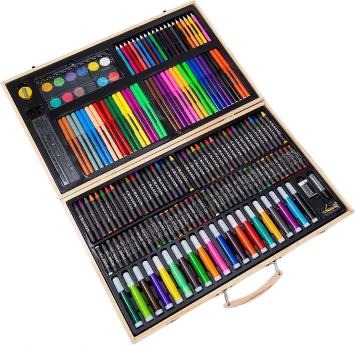 Boîte à Dessin De Luxe Pour Enfants - 180 Pièces - Set De Dessin - Valise De Dessin - Crayons De Couleur - Aquarelle - Craie - Sinterklaas - Noël - Cadeau Pour Les Enfants 3 Boîte à Dessin De Luxe Pour Enfants - 180 Pièces - Set De Dessin - Valise De Dessin - Crayons De Couleur - Aquarelle - Craie - Sinterklaas - Noël - Cadeau Pour Les Enfants