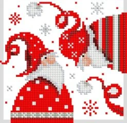 Vervaco - Kit De Carte De Voeux Peinture Diamond Avec Enveloppe Nains De Noël Nr: PN-0195476