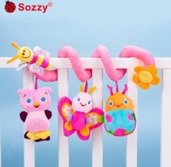 Jouets Bébé / Spirale Jouets Poussette Bébé / Speelgoed/ Jouet Siège Auto / Spirale Parc / Spirale Activité / Cadeau Noël / Sinterklaas / Hochet / Tendeur Chariot / Hibou Papillon Rose