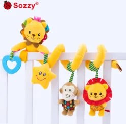 Jouets Bébé / Spirale Jouets Poussette Bébé / Speelgoed/ Jouet Siège Auto / Spirale Parc / Spirale Activité / Cadeau Noël / Père Noël / Hochet / Tendeur Chariot / Lion