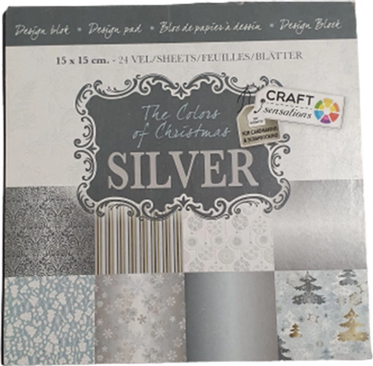 Craft Noël Design Block Argent / Goud - Set De 2 Blocs - 24 Feuilles Avec 24 Motifs - Craft Sensations - Deco Time - Christmas Designpad - Noël - Hobby - Vacances 5 Craft Noël Design Block Argent / Goud - Set De 2 Blocs - 24 Feuilles Avec 24 Motifs - Craft Sensations - Deco Time - Christmas Designpad - Noël - Hobby - Vacances – Image 3
