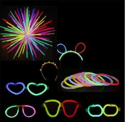 132 Pièces Glowsticks GLOWGLASSES Party Package XS Party Bag MagieQ (50 Bâtons Lumineux) |Bâtons Lumineux| LUNETTES GLOW MONTURE DE LUNETTES |Fête Au Néon|Halloween|Noël|décoration De Fêtes Néon Pour Enfants Noël Nouvel An