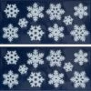 2x Autocollants De Fenêtre De Décoration De Fenêtre De Noël Flocons De Neige Blancs 23 X 49 Cm -DUNI Magasin 1200x1179 1