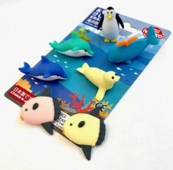 IWAKO MARINE ANIMALS Fabriqué Au Japon Ensemble De Gommes De Puzzle écologiques, Cadeau De Noël Parfait -DUNI Magasin 1200x1179