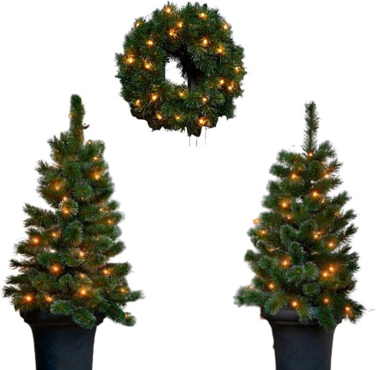 Sapin De Noël Avec Guirlande Et Lumières De Noël Rural - Sans Boules De Décorations De Noël De Noël Avec LED 7 Sapin De Noël Avec Guirlande Et Lumières De Noël Rural - Sans Boules De Décorations De Noël De Noël Avec LED – Image 5