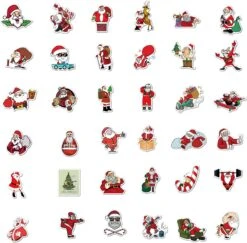 Noël - Autocollants Père Noël - Ensemble De 50 Pièces - Autocollants Pour Ordinateur Portable - Feuilles D'autocollants -DUNI Magasin 1200x1181 7