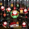 Autocollants De Fenêtre De Noël Sans Citrons Merry Xmas / Pères Noël | 60 X 90 Cm | Réutilisable |Noël |Jours Fériés | Autocollants | -DUNI Magasin 1200x1183 1