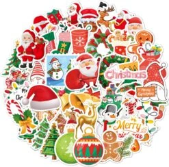 Rainbecom - Autocollants De Skate 50 Pièces - Noël - Autocollants Esthétiques VSCO - Imperméable - Anti-soleil - Décorez Vos Affaires -DUNI Magasin 1200x1185 3