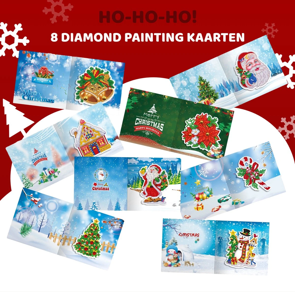Cartes De Noël Gerdes Peinture De Diamants - Cartes Peinture De Diamants - 8 Cartes - 15x15cm - Avec Enveloppe 5 Cartes De Noël Gerdes Peinture De Diamants - Cartes Peinture De Diamants - 8 Cartes - 15x15cm - Avec Enveloppe – Image 3