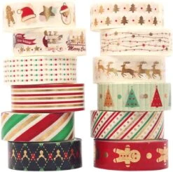 Washi Tape De Noël - Tous Les Modèles | 36 Rouleaux | Pack Combiné | Ruban De Masquage | Décoration | Jours Fériés | Noël | Créativité | Cadeaux -DUNI Magasin 1200x1191 1