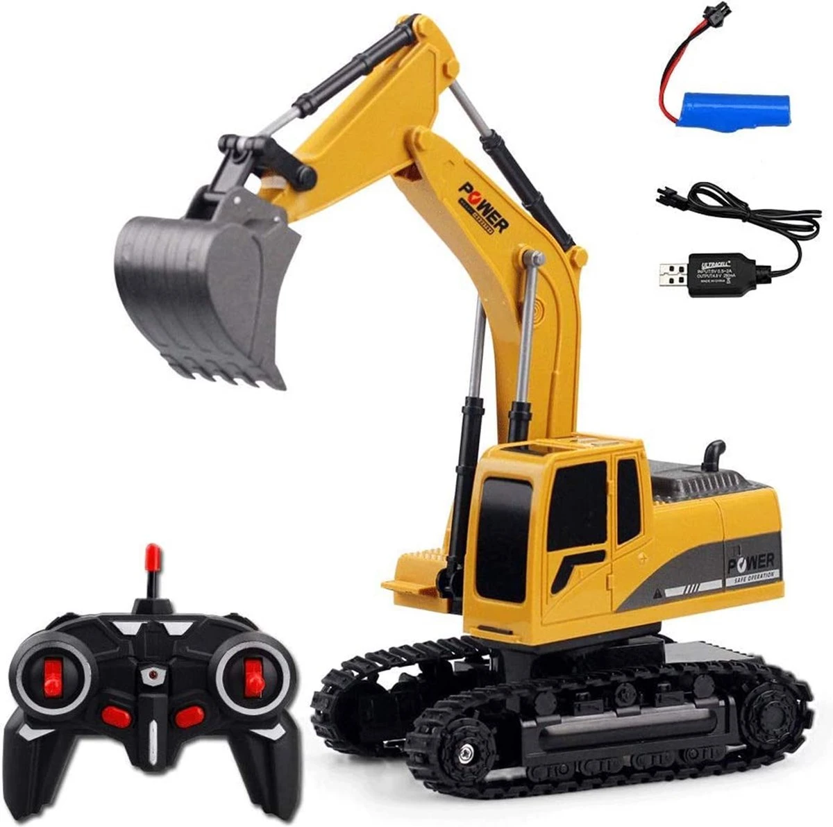 Excavatrice - Télécommandée - Radiocommandée - Grue RC - Grue Sur Chenilles - Avec Batterie - 2.4Gz - Échelle 1:24 - TOP CADEAU - Sinterklaas - Noël 3 Excavatrice - Télécommandée - Radiocommandée - Grue RC - Grue Sur Chenilles - Avec Batterie - 2.4Gz - Échelle 1:24 - TOP CADEAU - Sinterklaas - Noël