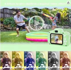 Green-32GB Kids Caméra Numérique Vintage Caméra Photographie Vidéo Caméra Mini Education Jouets Pour Enfants Bébé Cadeaux 1080P Caméra De Noël -DUNI Magasin 1200x1192 5