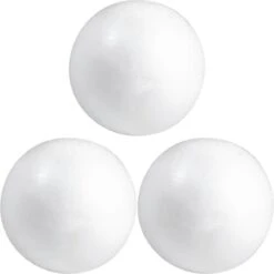 3x Hobby / DIY Boule / Boule En Polystyrène 3 Cm - Fabriquer Des Boules De Noël - Fabriquer Des Matériaux De Base / Du Matériel De Loisir