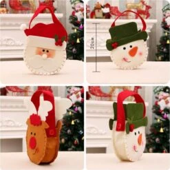 Noël Family Set B: 2 * Santa Hat + 2 * Noël Chaussettes (medium) + 2 * Noël Gift Bag - Noël Hanging Ornements Gift Bags Gift Bags - Christmas Tree Pendant, Christmas Decoration For Christmas Party -DUNI Magasin 1200x1198 43