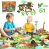 Ensemble De Jouets Dinosaurus Set - 51 Pièces - Avec Tapis De Jeu 100 X 80 Cm - Pour Garçons Et Filles De 3 à 8 Ans - Cadeaux De Noël -DUNI Magasin 1200x1198 48
