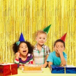 Rideaux Lametta, 2 Pièces, Rideaux En Aluminium, Franges De Fond, Rideaux Pour Anniversaire, Mariage, Fête, Accessoires Photomaton, Accessoires Photo Pour Noël 1 Mx 2 M (plusieurs Couleurs) (or) -DUNI Magasin 1200x1200 1007