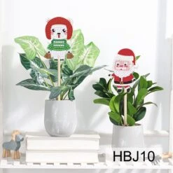 Bouchon De Jardinière Pour Peinture Au Diamond - Décorez Votre Pot De Fleurs Avec Cette Peinture Au Diamant - Père Noël 2 Pièces