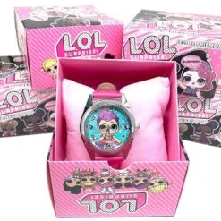 Original Lol Surprise Montre Fille Anime Dessin Animé Pop Modèle Jouets Accessoires De Vêtements Pour Bébé En Cuir Enfant Anniversaire Noël Halloween Cadeau