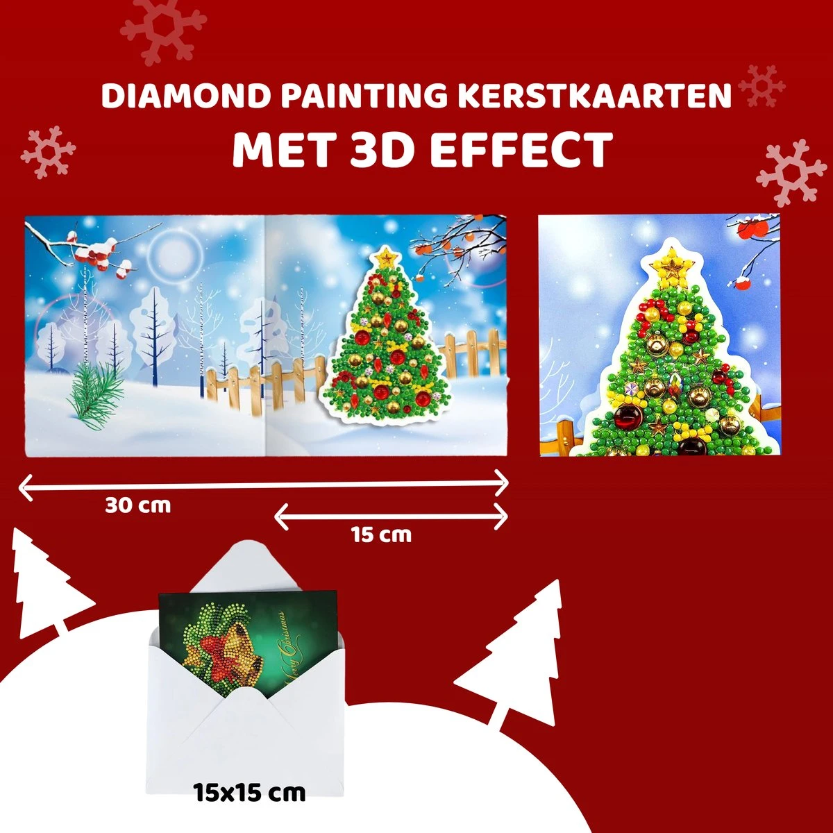 Cartes De Noël Gerdes Peinture De Diamants - Cartes Peinture De Diamants - 8 Cartes - 15x15cm - Avec Enveloppe 4 Cartes De Noël Gerdes Peinture De Diamants - Cartes Peinture De Diamants - 8 Cartes - 15x15cm - Avec Enveloppe – Image 2