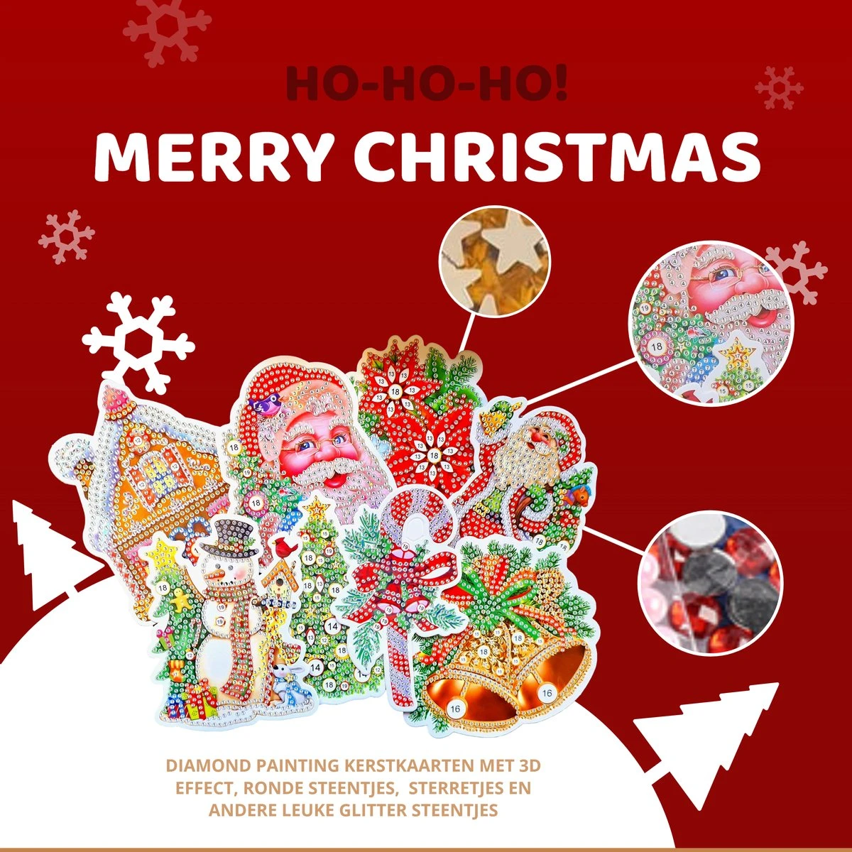 Cartes De Noël Gerdes Peinture De Diamants - Cartes Peinture De Diamants - 8 Cartes - 15x15cm - Avec Enveloppe 7 Cartes De Noël Gerdes Peinture De Diamants - Cartes Peinture De Diamants - 8 Cartes - 15x15cm - Avec Enveloppe – Image 5