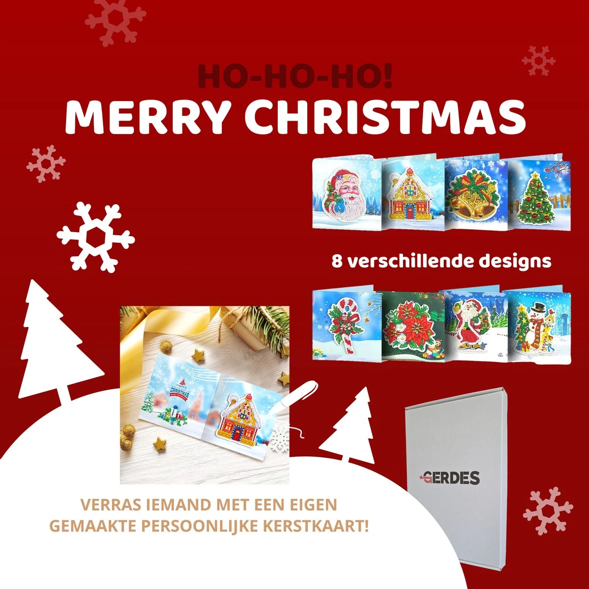 Cartes De Noël Gerdes Peinture De Diamants - Cartes Peinture De Diamants - 8 Cartes - 15x15cm - Avec Enveloppe 8 Cartes De Noël Gerdes Peinture De Diamants - Cartes Peinture De Diamants - 8 Cartes - 15x15cm - Avec Enveloppe – Image 6