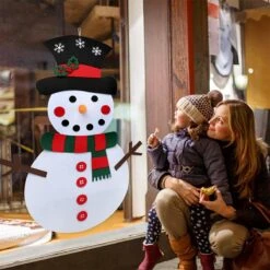 Bonhomme De Neige En Feutres Pour Enfants Avec 30 Accessoires - Bonhomme De Neige - 100cm - Mini Bonhomme De Neige - Décorations De Noël - DIY -DUNI Magasin 1200x1200 203