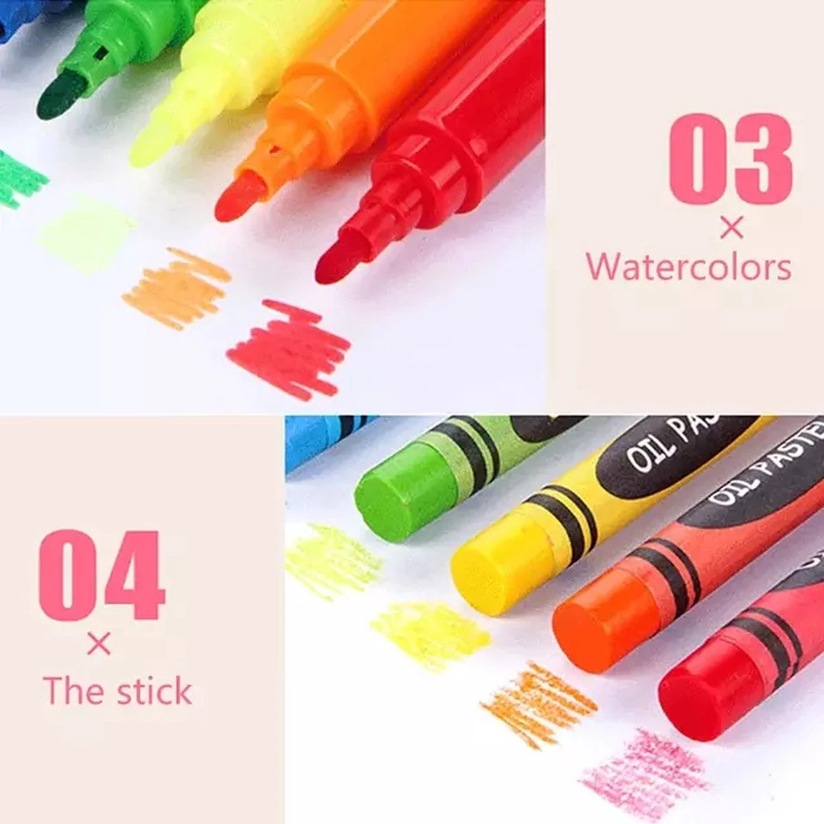 Boîte à Dessin De Luxe Pour Enfants - 180 Pièces - Set De Dessin - Valise De Dessin - Crayons De Couleur - Aquarelle - Craie - Sinterklaas - Noël - Cadeau Pour Les Enfants 8 Boîte à Dessin De Luxe Pour Enfants - 180 Pièces - Set De Dessin - Valise De Dessin - Crayons De Couleur - Aquarelle - Craie - Sinterklaas - Noël - Cadeau Pour Les Enfants – Image 6