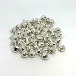 Bulles Couleur Argent - 5 Mm - 10 Mini Cloches à Coudre Ou à Attacher Pour Noël / Bijoux - Nickel - Acier Inoxydable