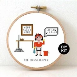 Kits De Broderie Modernes. Cadeau De Bricolage Pour Nettoyant. Cadeau D'anniversaire Pour L'aide Ménagère. Aide Idée Cadeau Pour Une Entreprise De Nettoyage De Colis De Noël