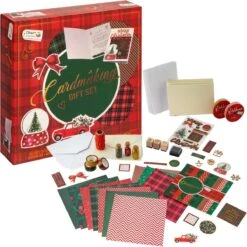 Paquet De Cartes De Noël Craft Sensations DIY | 10 Cartes | Créez Vos Propres Cartes De Noël | Hobby - Noël - Père Noël - Vacances | Noël | Décorations Pour Cartes Incluses | 10 Enveloppes Incluses