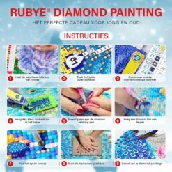 Cartes De Noël Rubye® Peinture De Diamants - Peinture De Diamants Adultes - Avec Enveloppes - Noël - 8 Pièces -DUNI Magasin 1200x1200 343