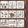 Lot De 9 Pochoirs De Noël Réutilisables En Plastique Pour Peinture, Dessin, Modèle De Noël, Flocons De Neige, Renne, Décoration, Bricolage, Fabrication De Cartes, Scrapbooking, Bullet Journal, Décoration Murale. 2 Lot De 9 Pochoirs De Noël Réutilisables En Plastique Pour Peinture, Dessin, Modèle De Noël, Flocons De Neige, Renne, Décoration, Bricolage, Fabrication De Cartes, Scrapbooking, Bullet Journal, Décoration Murale. -DUNI Magasin 1200x1200 4