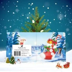 Cartes De Noël Adorzy Peinture De Diamants - 8 Pièces - 15x15 Cm - Forfait Peinture De Diamants Complet - Peinture De Diamants Adultes -DUNI Magasin 1200x1200 424