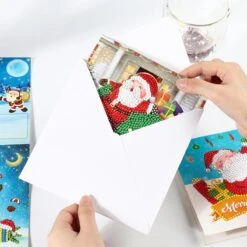 Cartes De Noël Adorzy® Peinture De Diamants - Cartes 3D - 8 Pièces - 15x15 Cm - Avec 10 Boules De Noël - Pack Peinture De Diamants Complet - Pour Adultes Et Enfants -DUNI Magasin 1200x1200 483