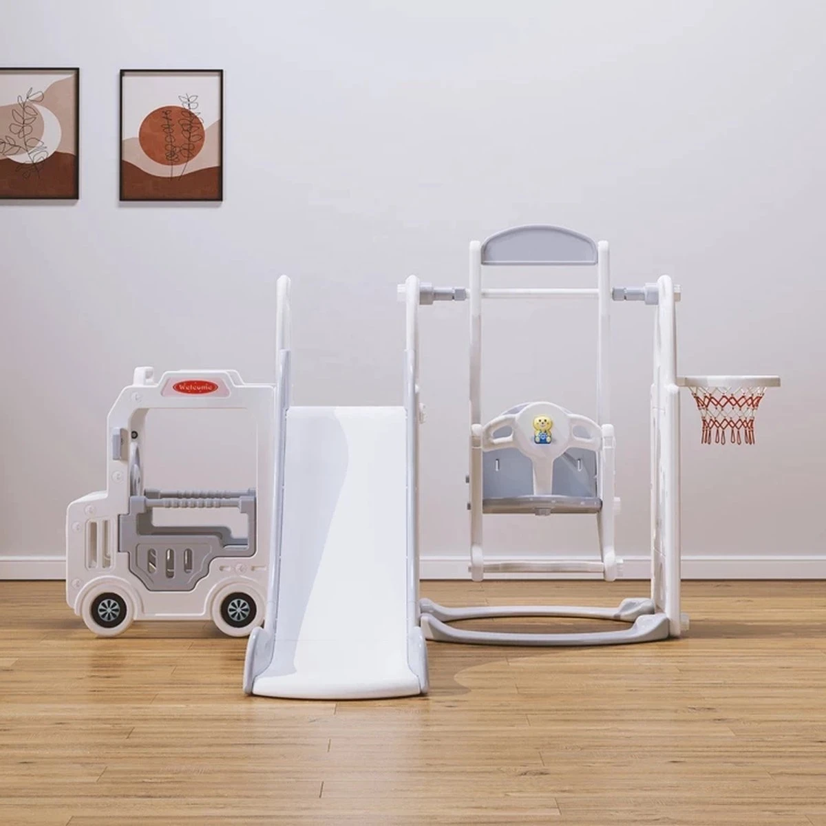 Playset XXL Avec Toboggan Et Balançoire - Van Wit Pour L'intérieur Et L'extérieur - Bébé - Toddler - Toddler - Cadeau - 1 An - 2 Ans - 3 Ans - Sinterklaas - Noël - Garçon - Fille - Slider 3 Playset XXL Avec Toboggan Et Balançoire - Van Wit Pour L'intérieur Et L'extérieur - Bébé - Toddler - Toddler - Cadeau - 1 An - 2 Ans - 3 Ans - Sinterklaas - Noël - Garçon - Fille - Slider