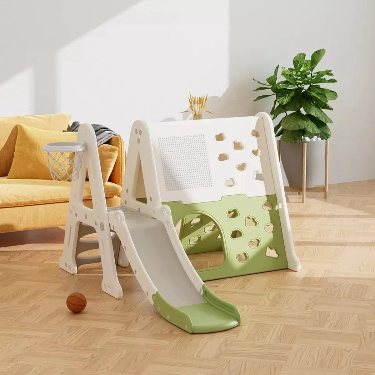 Playset Luxe Green- Wit Avec Toboggan Et Balançoire Pour L'intérieur Et L'extérieur - Bébé - Toddler - Toddler - Cadeau - 1 An - 2 Ans - 3 Ans - Sinterklaas - Noël - Garçon - Fille - Toboggan 3 Playset Luxe Green- Wit Avec Toboggan Et Balançoire Pour L'intérieur Et L'extérieur - Bébé - Toddler - Toddler - Cadeau - 1 An - 2 Ans - 3 Ans - Sinterklaas - Noël - Garçon - Fille - Toboggan