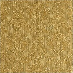 15x Serviettes Sur Le Thème De Noël 40 X 40 Cm Impression Déco Luxe Or - Décorations De Table Pour Le Dîner De Noël