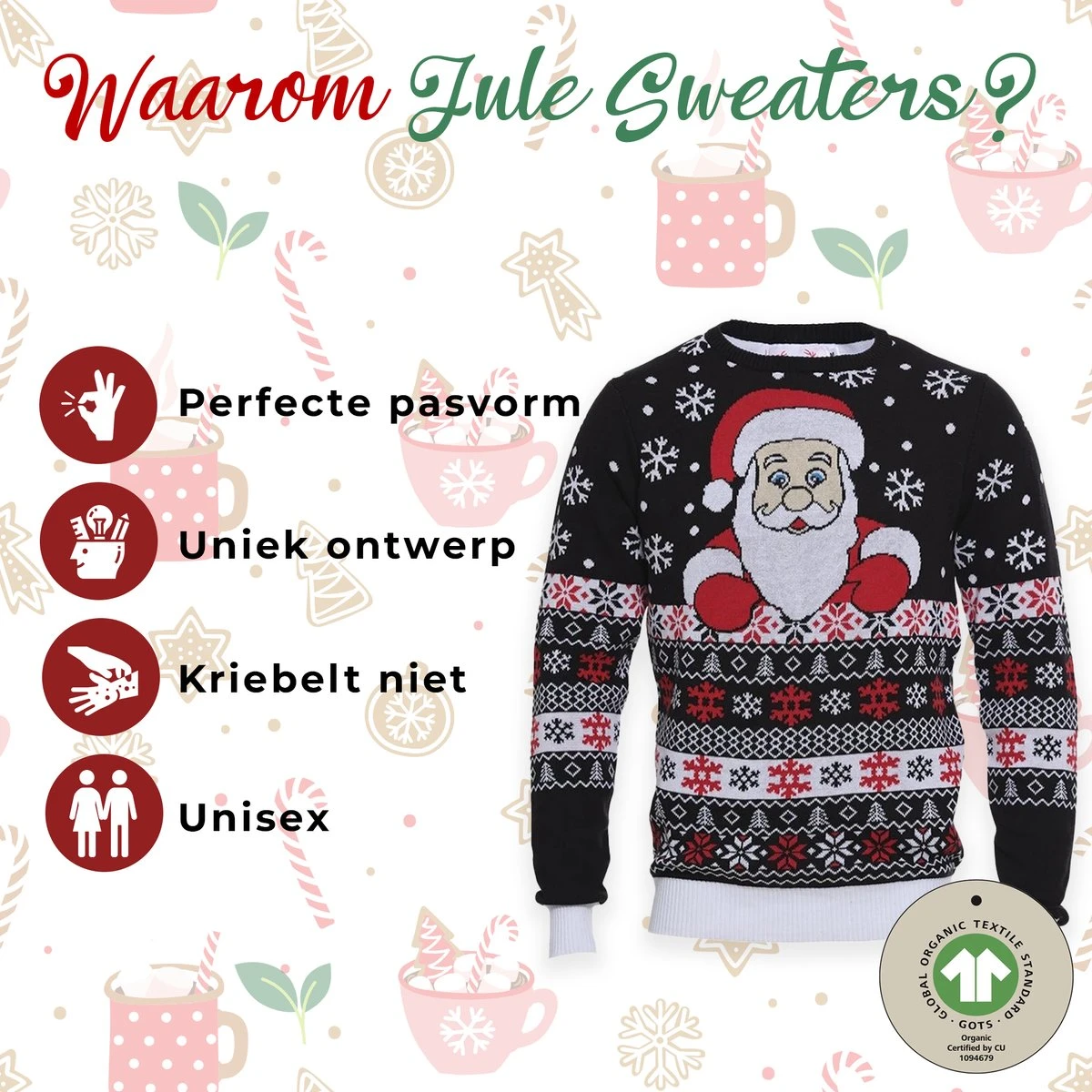 Pull De Noël Laid Femmes Et Hommes - Pull De Noël "Pull Préféré Du Père Noël" - 100 % Katoen Biologique - Pull De Noël Hommes Et Femmes Taille M 4 Pull De Noël Laid Femmes Et Hommes - Pull De Noël "Pull Préféré Du Père Noël" - 100 % Katoen Biologique - Pull De Noël Hommes Et Femmes Taille M – Image 2