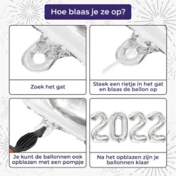 Ballon 2022 - Ballon En Aluminium - Articles De Fête Du Nouvel An - Numéros De Ballons En Aluminium - Fête Du Nouvel An 2021 - Décoration Du Nouvel An - Décoration En Argent - Décoration De Noël - XXL - 81cm X 160cm - Argent -DUNI Magasin 1200x1200 675