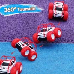Voiture Télécommandée 60 Minutes 15km/h 4WD Véhicule Amphibie Stunt Car 2.4GHz Rotation à 360 Degrés Lumière LED Colorée Monster Truck 2 Batteries Rechargeables Cadeau De Noël Pour Enfants 3-12 Ans -DUNI Magasin 1200x1200 733