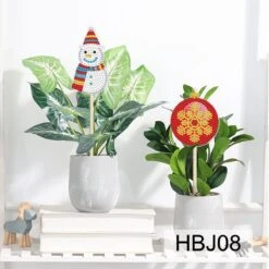 Jardinière De Peinture Au Diamond - Décorez Votre Pot De Fleurs Avec Cette Peinture Au Diamant - Bonhomme De Neige Et Rose De Noël