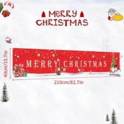 Bannière De Joyeux Noël En Plein Air, Bannière De Signe De Porche De Noël Décorations Suspendues Fournitures Jardin Cour Bannières Rouges Pour Toile De Fond De Cabine Photo De Noël En Intérieur -DUNI Magasin 1200x1200 824