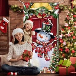 Noël Bonhomme De Neige Porte Bannière Décoration Noël Porte Couverture Toile De Fond Fête De Noël Photographie Fond Intérieur Extérieur Maison école Hiver Nouvel An, 180 X 80 Cm -DUNI Magasin 1200x1200 885
