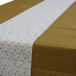 Nappe Argent 274 X 137 Cm Avec Chemin De Table Argenté à Paillettes Pour La Table De Noël - Décoration De Décorations De Noël