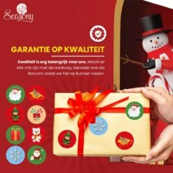 Autocollants De Noël Saisonniers - 1000 Pièces - Cadeau De Décorations De Noël De Noël - Cartes De Noël - Décoration De Noël -DUNI Magasin 1200x1200 908