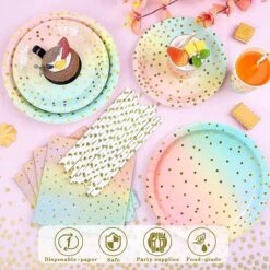 Vaisselle De Fête Anniversaire D'enfant Assiettes En Papier Arc-en-ciel Anniversaire D'enfant Filles Lot De 20 Assiettes Jetables Lot De 20 Serviettes Nappes De Fête + Drapeau Triangulaire Pour Anniversaires, Fêtes, Noël -DUNI Magasin 1200x1200 943