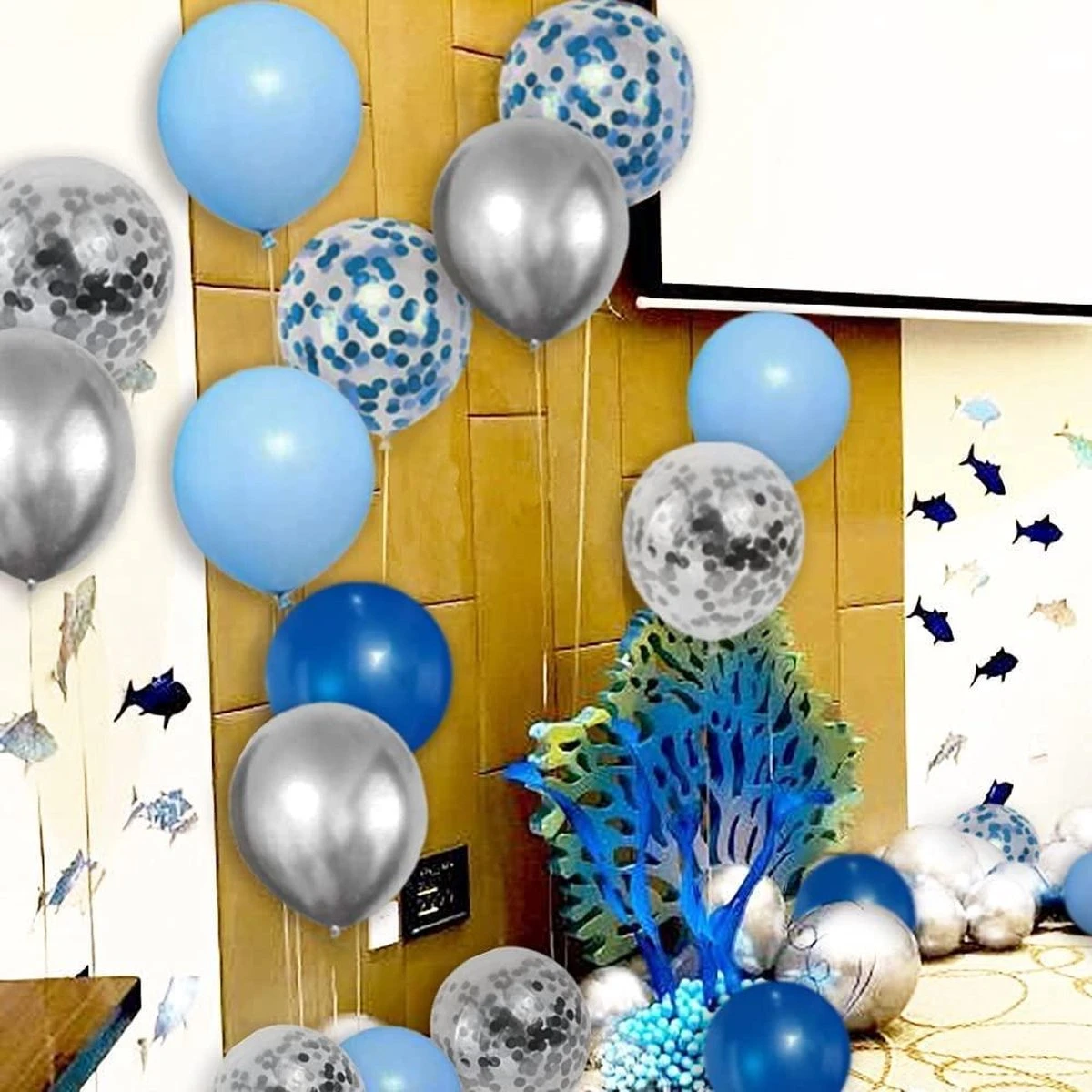 60 Pièces Ballon De Naissance Ensemble Garçon Baby Shower Décoration Paquet MagieQ Blauw Argent Wit |Décoration|Fête| Mariage |Mariage |Noël|Nouvel An 7 60 Pièces Ballon De Naissance Ensemble Garçon Baby Shower Décoration Paquet MagieQ Blauw Argent Wit |Décoration|Fête| Mariage |Mariage |Noël|Nouvel An – Image 5